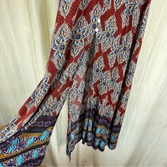 BOHEMIAN BOHO MAXI DRESS SIZE XS SPAGHETTI STRAP - Picture 13 of 14